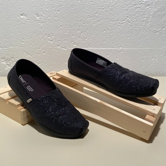 Toms Women's Alpargata Classic Canvas Glitter Flats - Picture 1 of 14